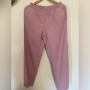 Land 'n Sea Pink Linen Wide Leg Pants